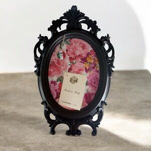 Elegant Black Ornate Photo Frame made in Italy